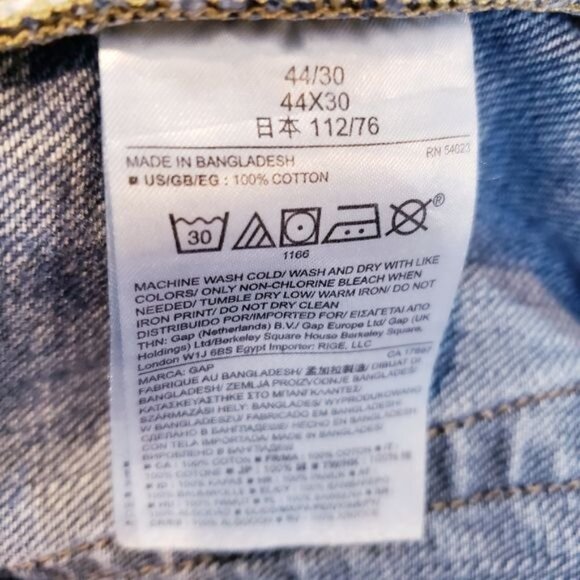 Gap Standard Fit Cotton Denim Blue Jeans Men's Size 44 x 30 - Picture 10 of 11